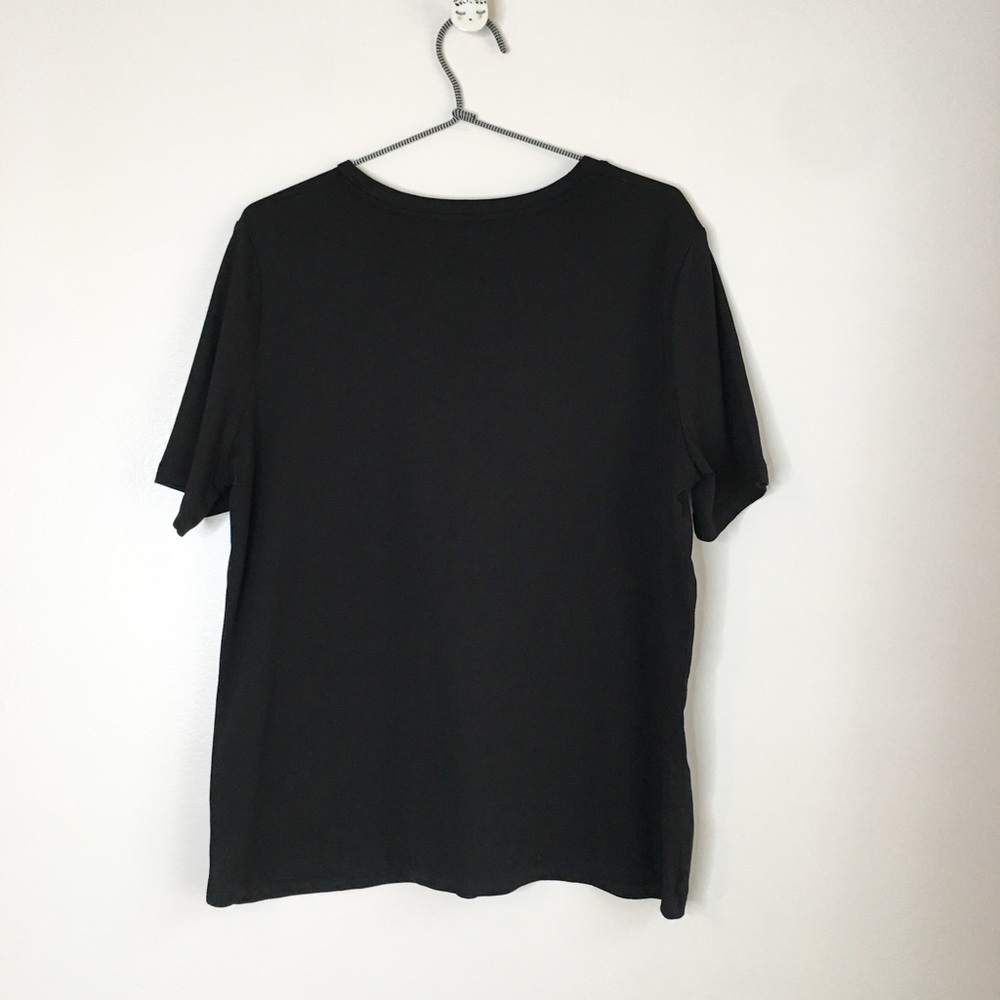 Zara Floral Graphic T-Shirt Black Size Medium - Picture 3 of 5